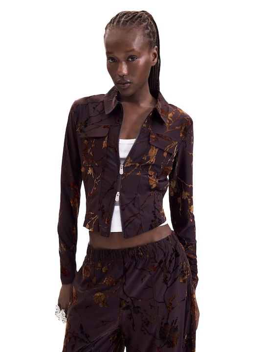 Long Sleeve Women's Shirt Brown
