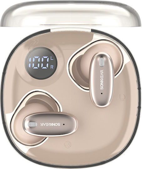 Sonic Gear EarPump Jewel Q3 In-Ear Bluetooth Handsfree Headphones with Sweat Resistance and Charging Case Desert