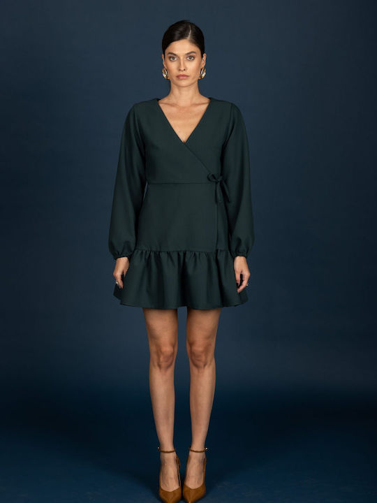 Summer Shirt Dress Dark Green