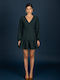 Summer Shirt Dress Dark Green