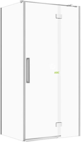 Cersanit Duschkabine mit Schiebetür 100x90x200cm Klarglas
