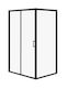 Cersanit Shower Cabin for Shower with Sliding Door 120x90x190cm Mat Black