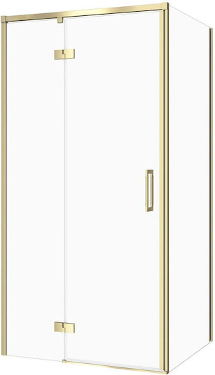 Cersanit Shower Cabin for Shower with Hinged Door 100x80x195cm Clear Glass Oro