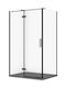 Cersanit Cabinet Duș cu Ușă Glisantă 120x90x195cm Mat Negru