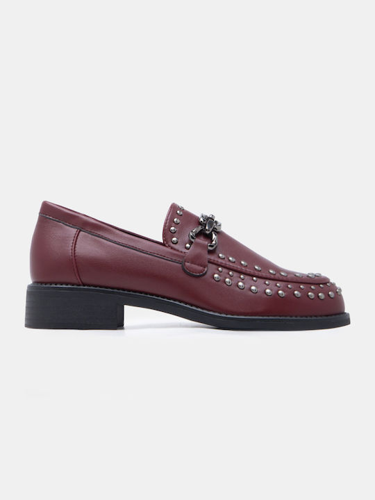 Mocasini Dama Loafers În Culoare Bordo