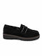 Suede Damen Mokassins in Schwarz Farbe