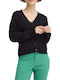 Women's Knitted Cardigan with Buttons Black