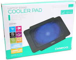 Omega Breeze Cooling Pad for Laptop with 1 Fan and Lighting Omega Breeze Cooling Pad for Laptop with 1 Fan and Lighting