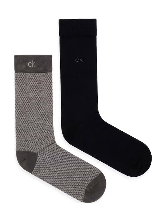Calvin Klein Мъжки Чорапи Черно-Хаки 2Pack