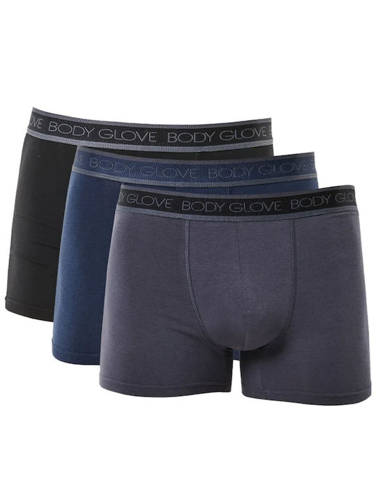 Men's Boxers Black-denim Blue-grey 3Pack