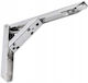 Malys Group Foldable Corner Shelf Bracket Made of Metal in Silver Colour 200x135mm