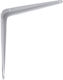 JetWorld Heavy-Duty Corner Shelf Made of Metal in White Colour 200x250mm