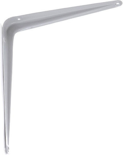 JetWorld Heavy-Duty Corner Shelf Made of Metal in White Colour 200x250mm