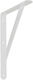 JetWorld Heavy-Duty Corner Shelf Made of Metal in White Colour 400x250mm