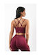 Athletic Sports Bra Seamless Burgundy Size S