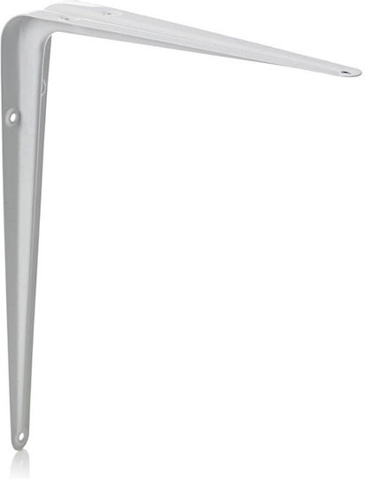 JetWorld Corner Shelf Made of Metal in White Colour 300x350mm
