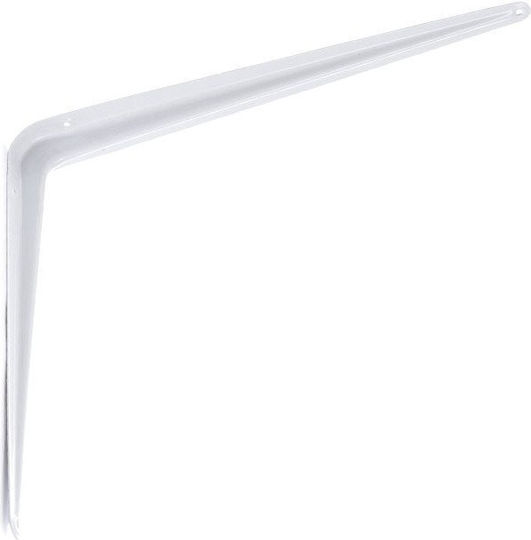 JetWorld Heavy-Duty Corner Shelf Made of Stainless Steel in White Colour 200x200mm