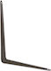 JetWorld Corner Shelf Made of Metal in Black Colour 350x300mm