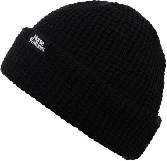 Beanie Ανδρικός Σκούφος Πλεκτός σε Μαύρο χρώμα