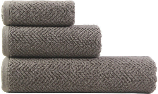 Domoletti Set of Towels 3 Pcs Brown Weight 550gr/m²