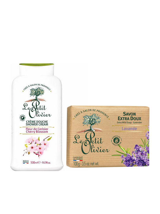 Set Îngrijire Corp Le Petit Olivier – Gel De Duș Cireșe 500ml Și Săpun Lavandă 100g Set Îngrijire Corp Le Petit Olivier – Gel De Duș Cireșe 500ml Și Săpun Lavandă 100g