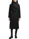 Women's Coat Black with Buttons