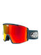 Horsefeathers Ski- & Snowboardbrille für Erwachsene Rot mit rotem Spiegellinse