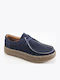 Damen Mokassins aus Leder in Marineblauer Farbe
