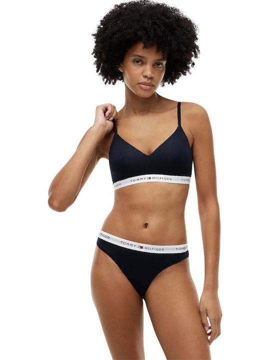 Tommy Hilfiger Repeat Logo Unterbrust Push-up Bralette Blau Tommy Hilfiger Repeat Logo Unterbrust Push-up Bralette Blau