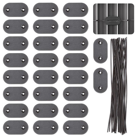 Material De Construcție Pentru Garduri De Grădină Din PVC 3.4x2x15cm Gri