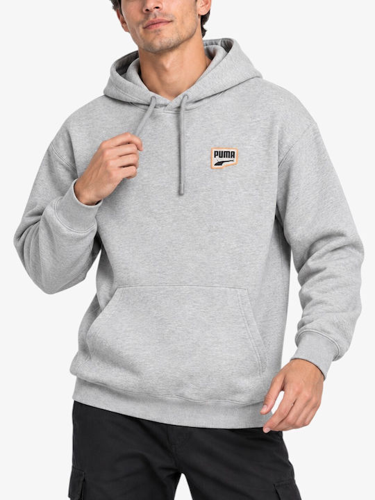 PUMA Downtown Graphic Суитшърт с Качулка Сив