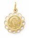 Daskalakis Kinder Amulett mit Jungfrau Maria aus 14K Gold 56772