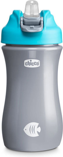 Chicco Детска Чашка Pop Up от Силикон Светлосин 350ml за 24m+