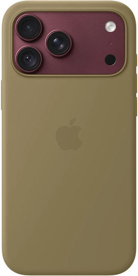 Apple Silicone Handyhülle mit Magsafe Umschlag Rückseite Olive für iPhone 18 Pro Max