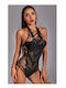Ophelia's Dream Lenjerie Bodysuit Plasă Teddy Sclipici 1083031