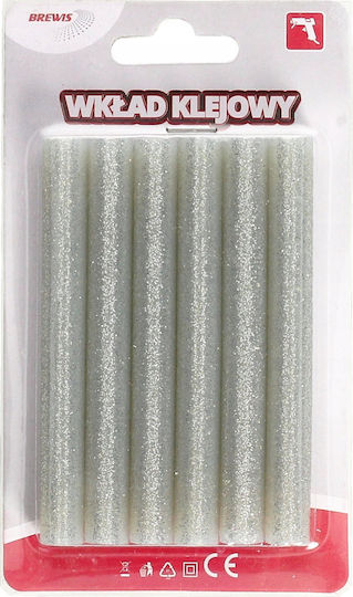 Brewis Silber Glitzer Craft Essstäbchen 11 Mm X 10 Cm 6 Stück
