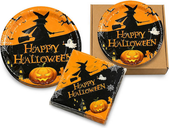 Halloween Party Set Paper Plates and Napkins Carnavalista