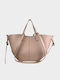 Leather Women's Ecru Handbag