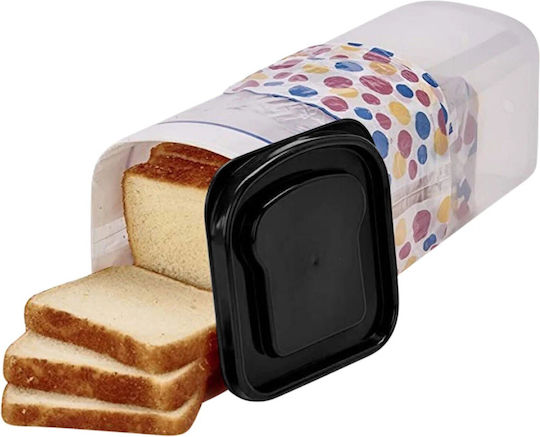 Cutie de pâine cu capac din plastic neagră 34x13x13cm