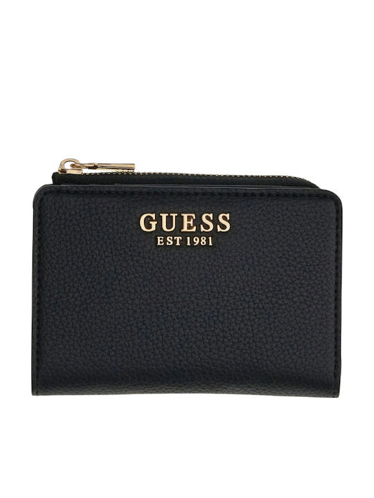 Kleines Stoff Damenbrieftasche Schwarz