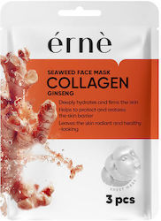 Erne Ginseng Collagen X3pcs Face Mask Erne Ginseng Collagen X3pcs Face Mask