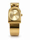 Ieke Damenuhr Batterie mit Gold Metallischem Armband