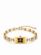 Ieke Damenuhr Batterie mit Metallarmband Dunkelbraun/Gold IEKE