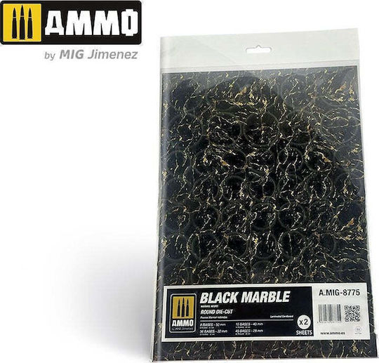 Vallejo Ammo Schwarz Marmor – Rundes Geschnittenes Design 2