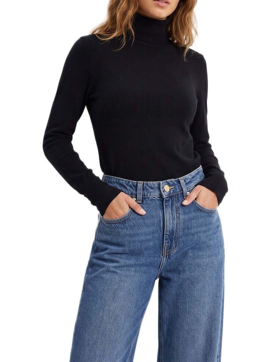 Tiffosi Damen Rollkragenpullover Schwarz