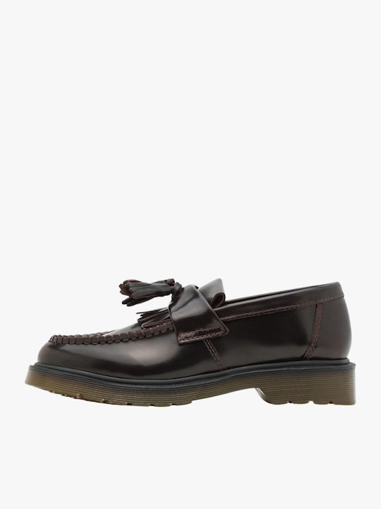 Adrian Loafers Dama din Piele în Culoare Roșie