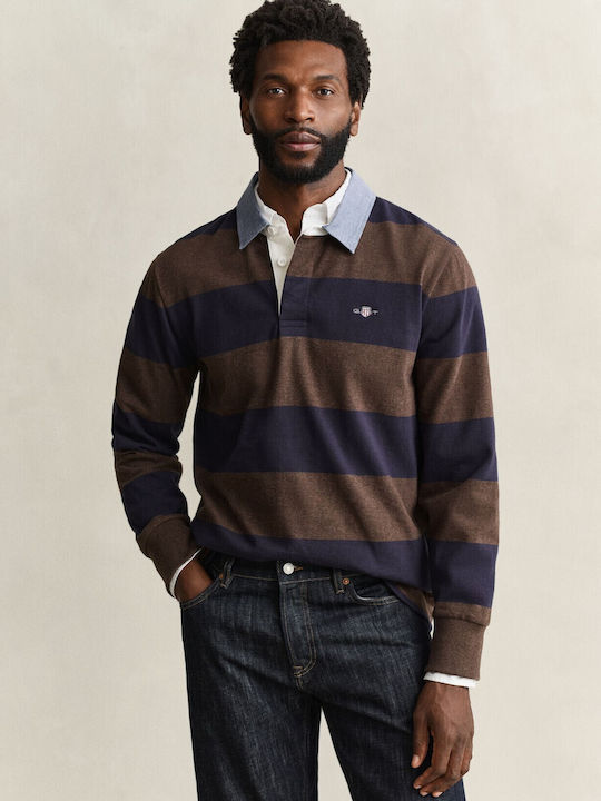 Gant Polo Μπλούζα Μακρυμάνικη Brown