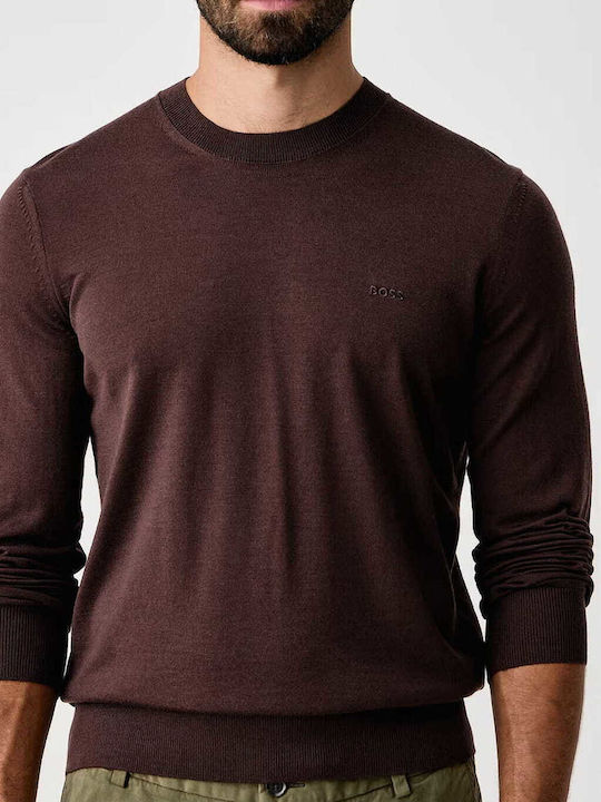 Boss Boss Herrenblusen Dunkelbrauner Pullover