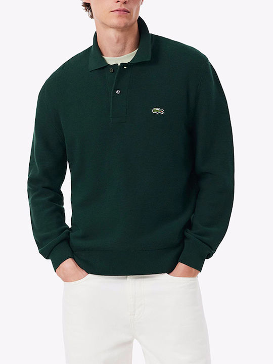 Lacoste Polo Πουλόβερ Μακρυμάνικο Darkgreen
