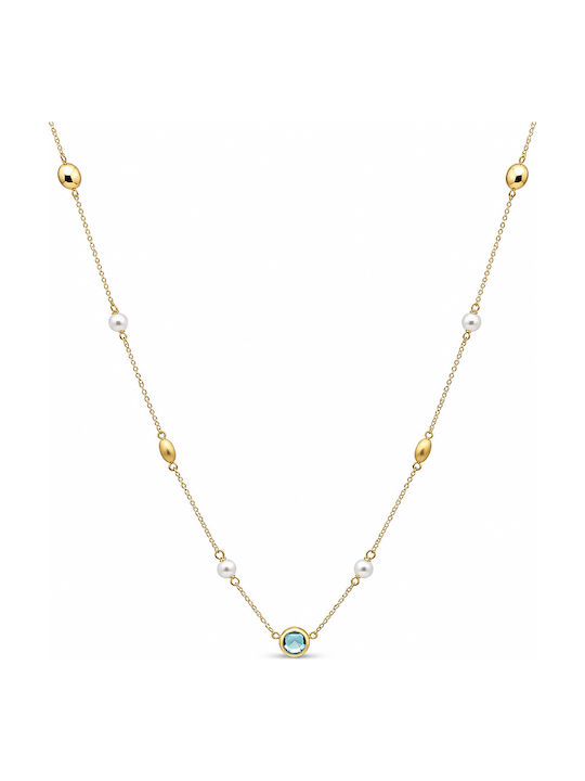 Daskalakis Daskalakis Halskette aus 14K Gold mit Grünem Material